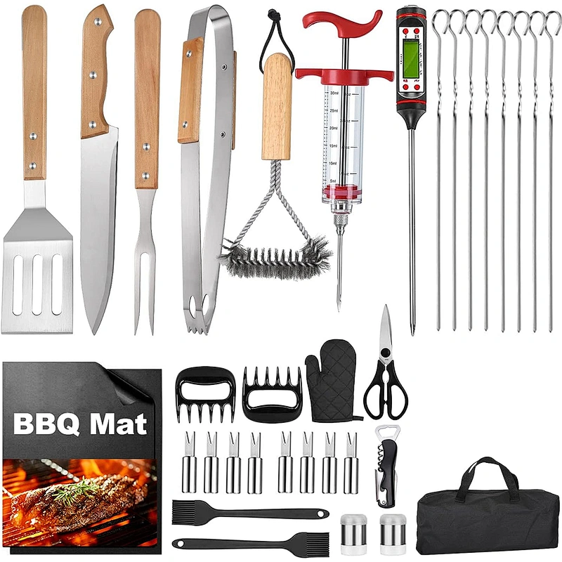 35pcs BBQ Accessories Stainless Steel Grill Utensils Set BBQ Grilling Tool Set
