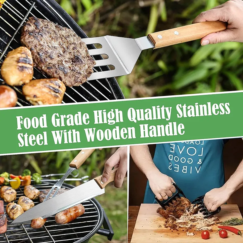 35pcs BBQ Accessories Stainless Steel Grill Utensils Set BBQ Grilling Tool Set